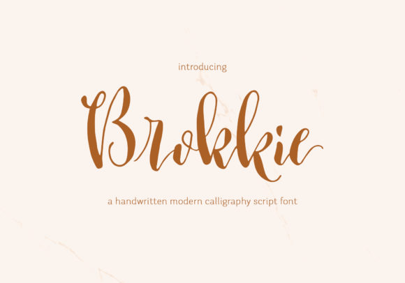 Brokkie Script Font Review for Brand Design Projects