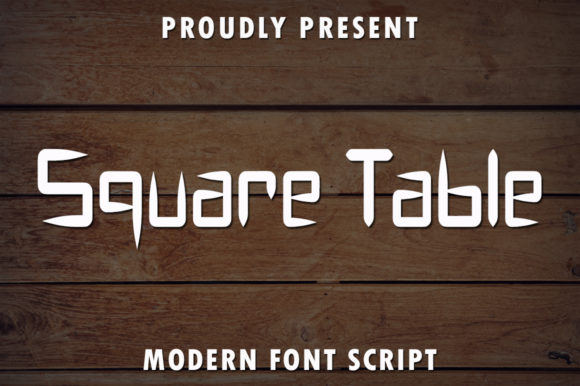 Square Table Script Font for Creative Crafts and Products