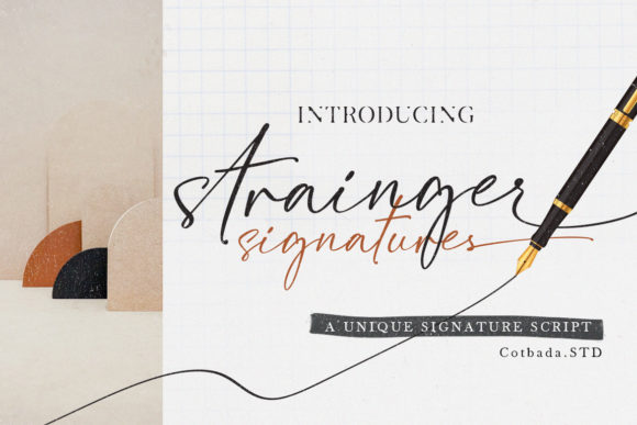 Strainger Signatures: A Delicate Script Font for Creative Branding