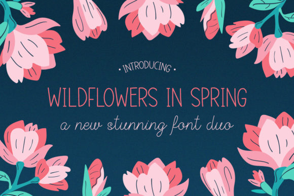 Wildflowers in Spring Font for Modern Marketing Designs